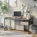 Jaxon Industrial 63-inch Steel Computer Desk with USB Ports by Furniture of America