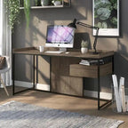 Jaxon Industrial 63-inch Steel Computer Desk with USB Ports by Furniture of America