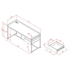 Jaxon Industrial 63-inch Steel Computer Desk with USB Ports by Furniture of America