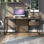 Jaxon Industrial 63-inch Steel Computer Desk with USB Ports by Furniture of America