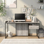 Jaxon Industrial 63-inch Steel Computer Desk with USB Ports by Furniture of America