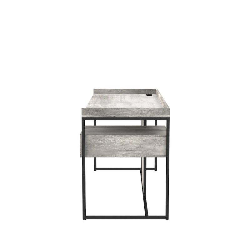 Jaxon Industrial 63-inch Steel Computer Desk with USB Ports by Furniture of America