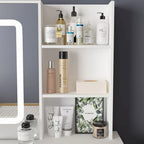 Timechee Vanity Set with Adjustable Lighted Mirror Storage Makeup Table - 39.4L x 19.7W x 53.5H
