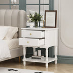 Nightstand Side Table Wood Night Stand White Bedside Table Lacuqer
