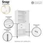 Manhattan Comfort Lee Modern 1.0 Freestanding Wardrobe Closet Armoire