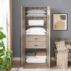 Manhattan Comfort Lee Modern 1.0 Freestanding Wardrobe Closet Armoire