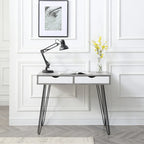 Laurel Grey Mid-century Modern 2-drawer Home Office Desk