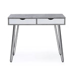 Laurel Grey Mid-century Modern 2-drawer Home Office Desk