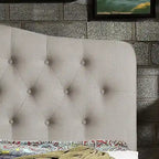 Tara Virgil Curved Upholstered Button-tufted Platform Bed Frame
