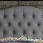 Tara Virgil Curved Upholstered Button-tufted Platform Bed Frame