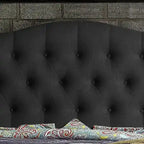 Tara Virgil Curved Upholstered Button-tufted Platform Bed Frame