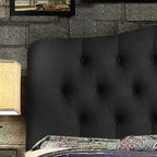 Tara Virgil Curved Upholstered Button-tufted Platform Bed Frame