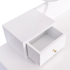 Modern Vanity with 4-Drawer Make-up Table Set with Mirror and Lights