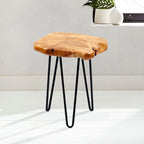 Cedar Roots Naturally Shaped Small Stand with 3 Hairpin Legs - 13.5 x 12 x 19