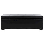 SAFAVIEH Kerrie Brown Bicast Leather/Wood Storage Bench - 46.9 x 18.3 x 16.7 - 47Wx18Dx17H