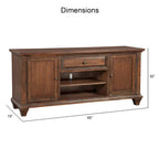 Harbor Point Rustic Cherry 66-inch TV Console - 66-Inch Wide