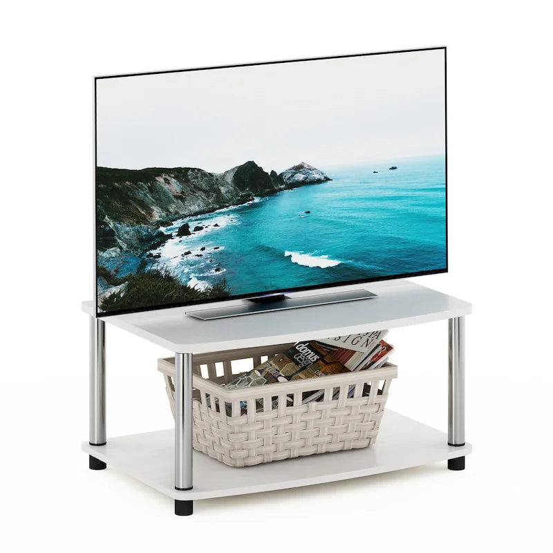 Furinno Turn-N-Tube No Tools 2-Tier Elevated TV Stands