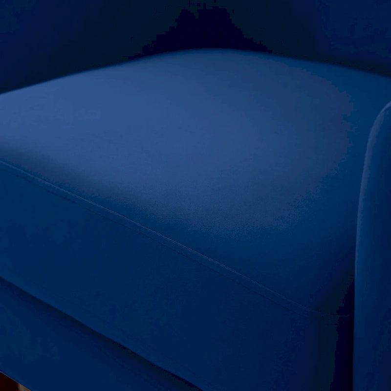 VANOMi 28.34 Accent Armchair, Velvet Barrel Chair with Solid Wood Legs