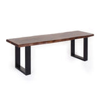 Jessore Handmade Live Edge Acacia Wood & Iron Dining Bench