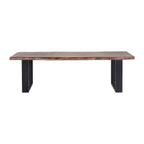 Jessore Handmade Live Edge Acacia Wood & Iron Dining Bench