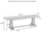 Crosley Joanna Dining Bench - 15x59.75x17.38
