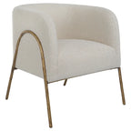 Uttermost Jacobsen Off White Shearling Accent Chair - 27W x 28.5H x 27D