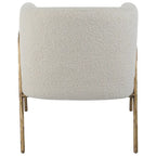 Uttermost Jacobsen Off White Shearling Accent Chair - 27W x 28.5H x 27D