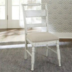 Whitney Antique Linen Weathered Gray 5 Piece Trestle Table Set