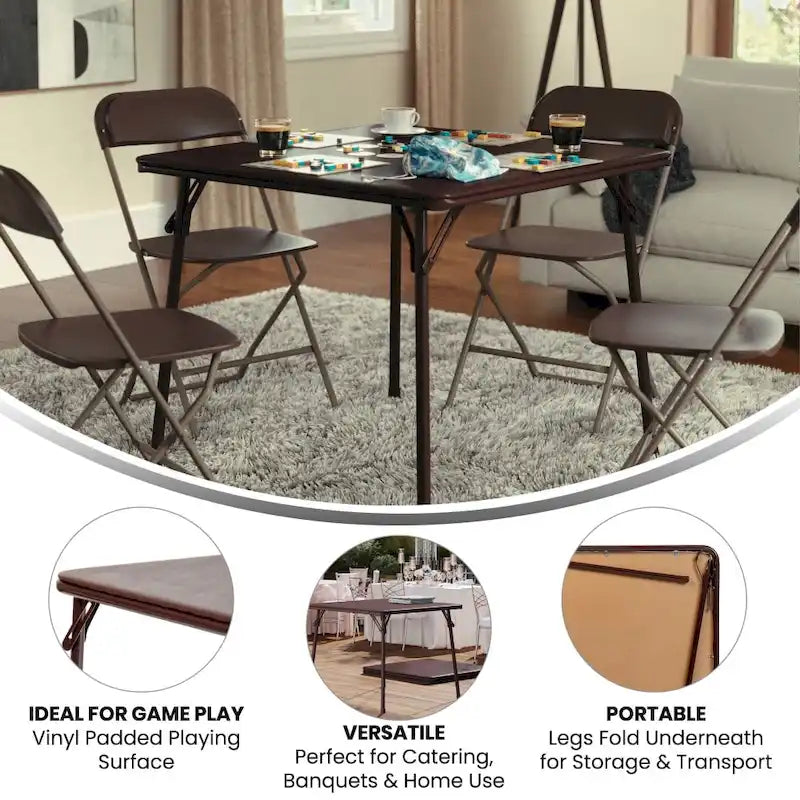 Foldable Vinyl Card Table