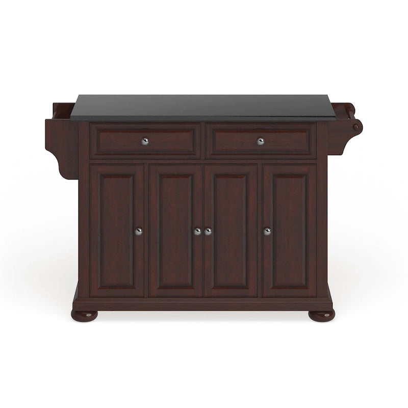 Crosley Alexandria Granite Top Full Size Kitchen Island/Cart - 51.5 W x 18 D x 34 H