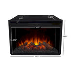 Ashton 93 Grand Media Electric Fireplace in White by Real Flame