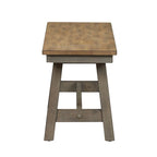 Lindsey Farm Gray and Sandstone Backless Bench