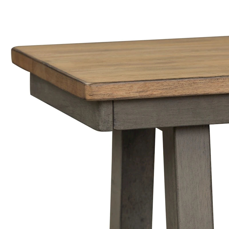 Lindsey Farm Gray and Sandstone Backless Bench