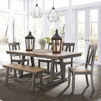Lindsey Farm Gray and Sandstone Backless Bench