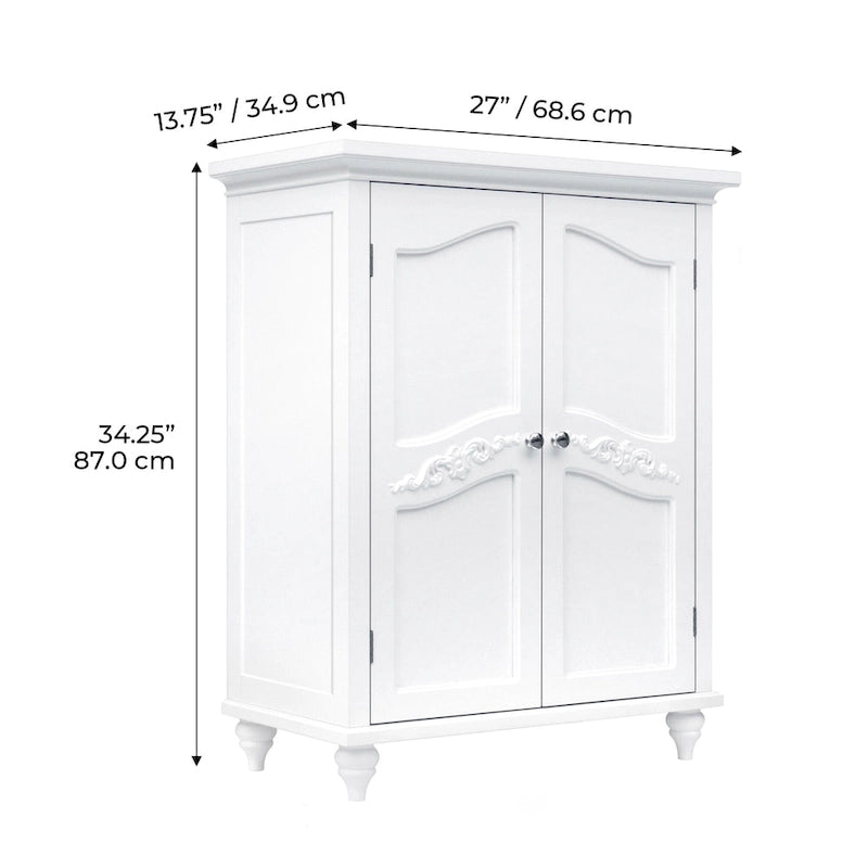 Teamson Home Versailles Freestanding Two-Door Floor Accent Cabinet