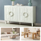 Connie 58 Contemporary Sideboard Buffet with Round Solid Wood Door Handles by HULALA HOME