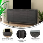 60 Buffet Cabinet with 4 Soft Close Doors and Adjustable Shelves - 15.75D x 59.25W x 29.75H