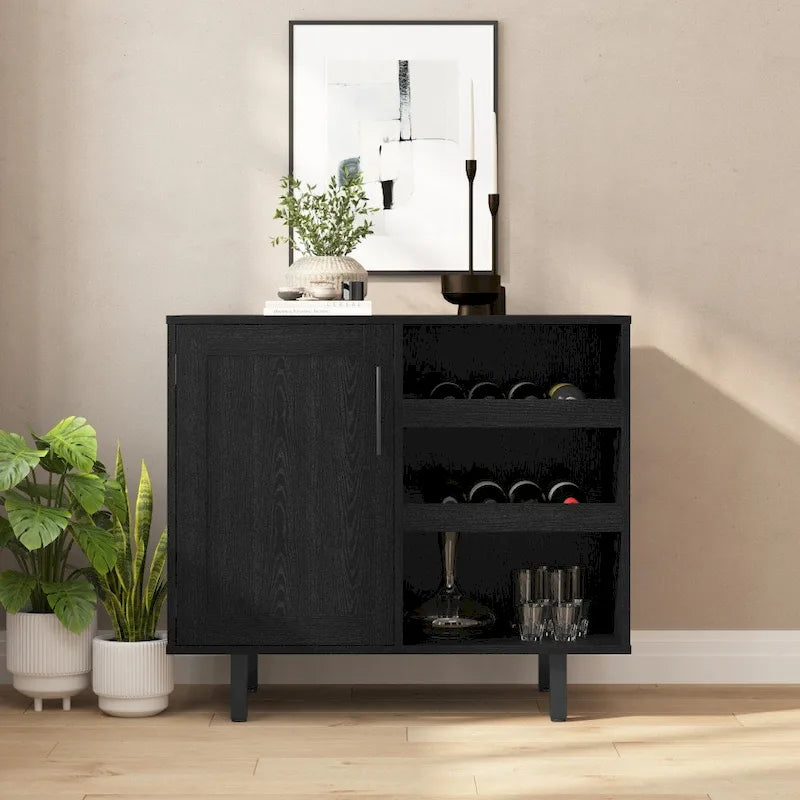 Sideboard and Bar Cabinet with Open and Closed Storage