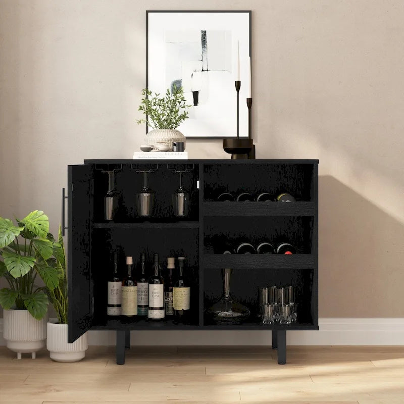 Sideboard and Bar Cabinet with Open and Closed Storage