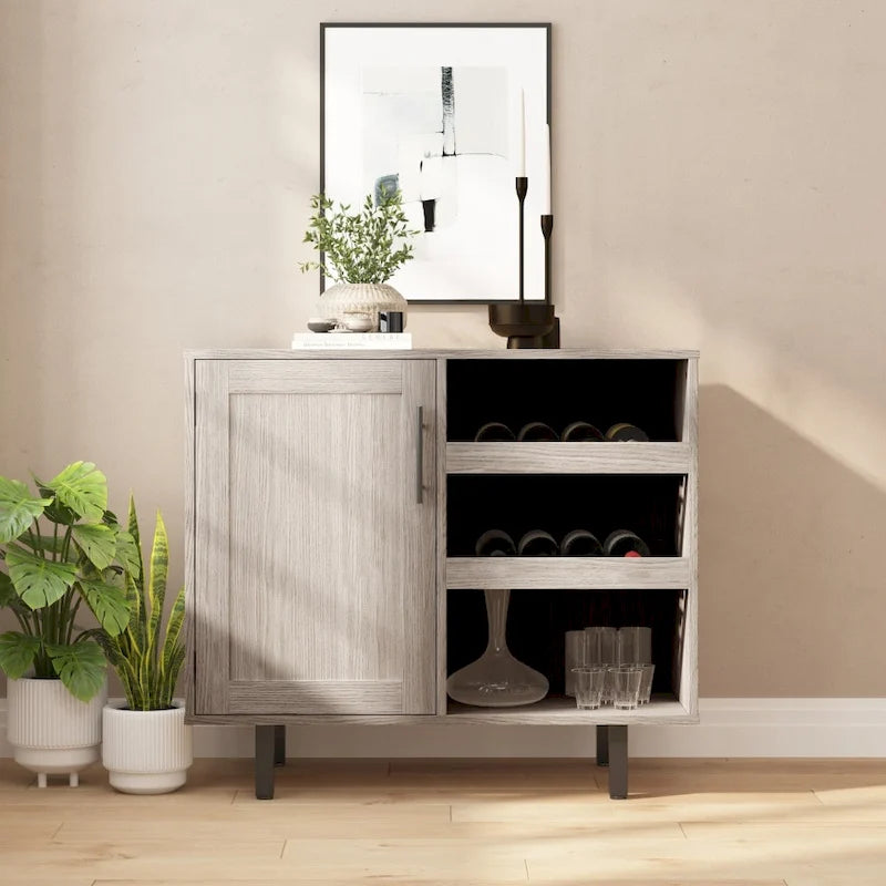 Sideboard and Bar Cabinet with Open and Closed Storage