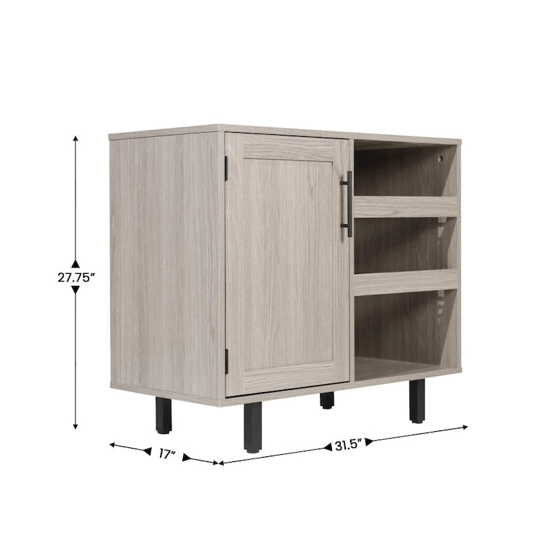 Sideboard and Bar Cabinet with Open and Closed Storage