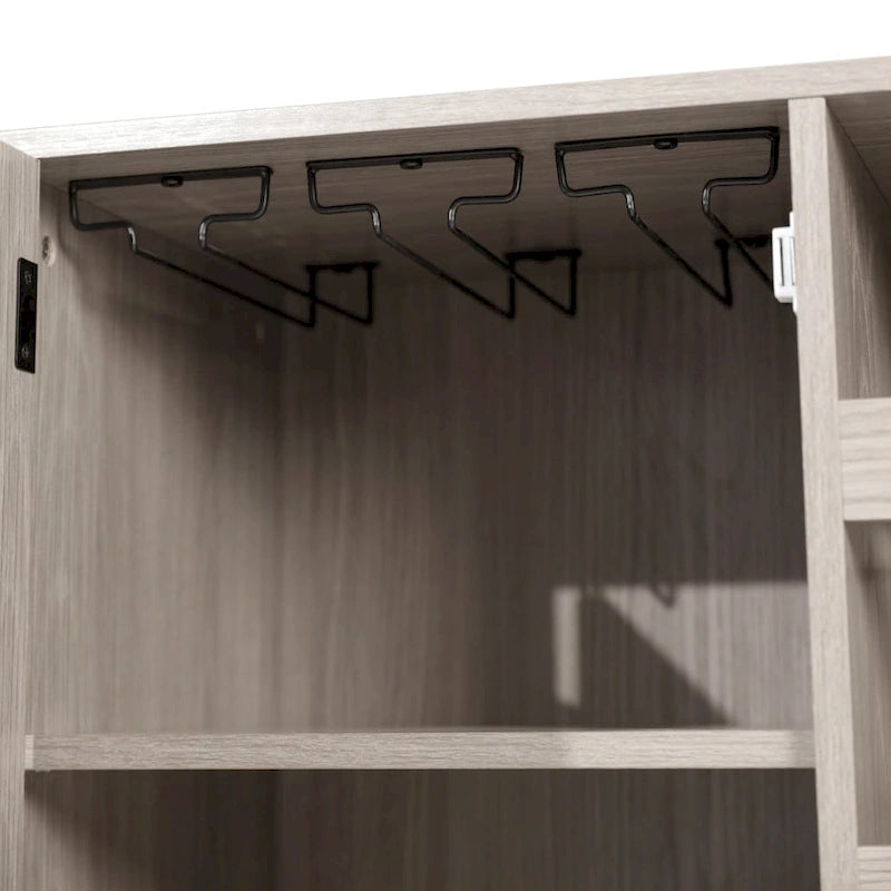 Sideboard and Bar Cabinet with Open and Closed Storage