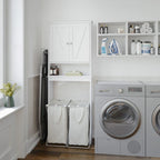 Farmhouse Over the Toilet Cabinet with Shelves and Magnetic Closure Doors