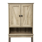 Farmhouse Over the Toilet Cabinet with Shelves and Magnetic Closure Doors