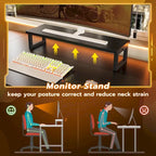 L Shaped Gaming Desk Pegboard and Drawers Monitor Stand