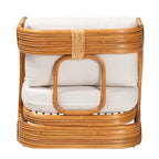 Modern Bohemian Natural Rattan Arm Chair