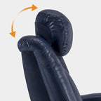 MCombo Power Recliner Chair, Home Theater Seating with Adjustable Headrest and Tray Table, Breathable Leather HTS422