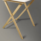 Solid Wood 2-tier Folding Laptop Working Desk