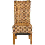SAFAVIEH Kathi Isla Wicker Brown High Back Dining Chair (Set of 2) - 18.5 x 20.9 x 42.1 - 19Wx21Dx42H