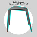 Modern Plastic Garden Patio Indoor or Outdoor Dining Stackable Chair UV Protected Armless With Dot Back Surf